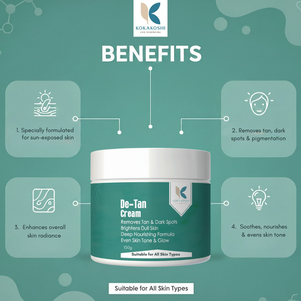 Kokakoshi De-Tan Cream – Tan Removal & Brightening Face & Body Cream