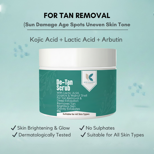 De-Tan Scrub – Tan Removal & Brightening Face & Body Scrub | Kokakoshi