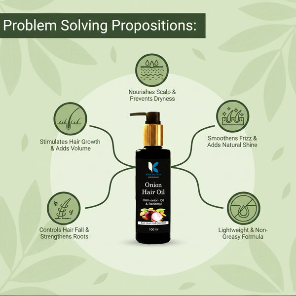 Onion Hair Fall Control & Regrowth Hair Oil | Kokakoshi