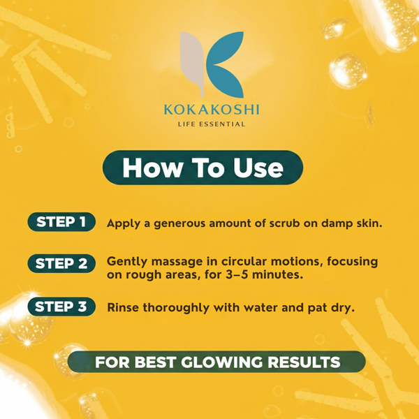 De-Tan Face & Body Massage Scrub (400 ml) – Sun Tan Care & Skin Polishing | Kokakoshi