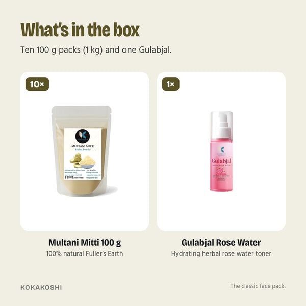 What’s in the Multani Mitti 10-Pack + Gulabjal
