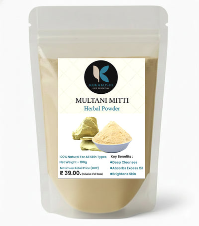 Multani Mitti 100% Natural Fuller's Earth Herbal Powder | Kokakoshi
