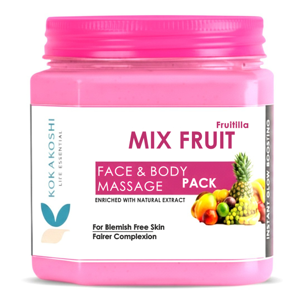 Mix Fruit Face & Body Massage Pack (400 ml) – Blemish-Free Glow & Fairer Complexion Pack | Kokakoshi