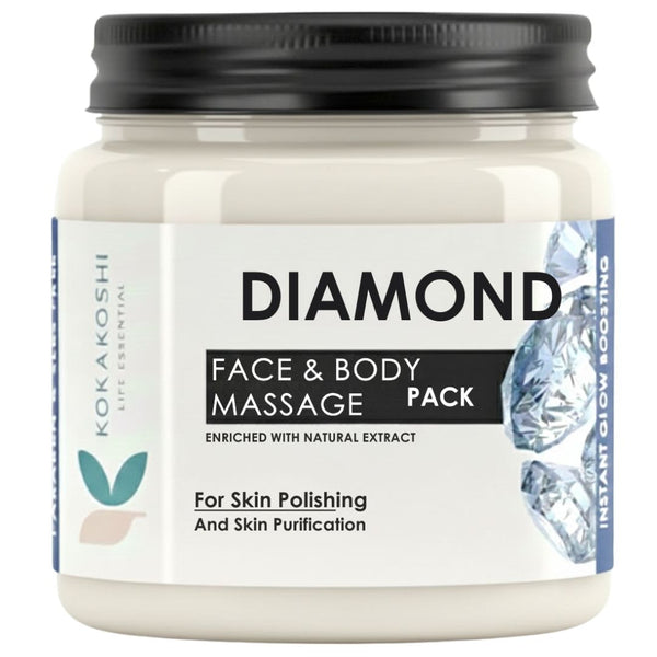 Diamond Skin Polishing & Glow Boosting Face & Body Massage Pack 400 ml | Kokakoshi