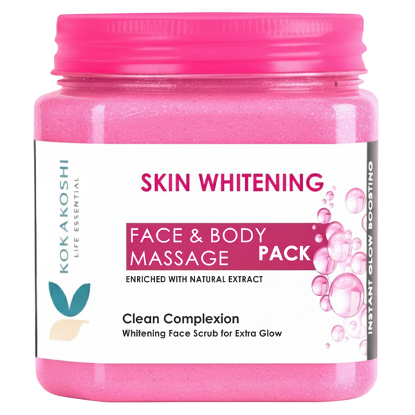 Skin Whitening Face & Body Massage Pack (400 ml) – Clean Complexion & Glow Enhancing Pack | Kokakoshi