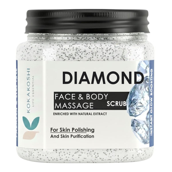 Diamond Skin Polishing & Glow Boosting Face & Body Massage Scrub | Kokakoshi 400 ml