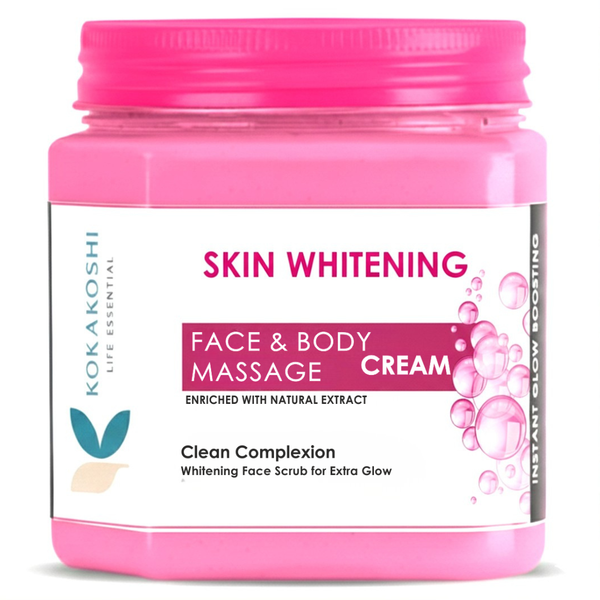 Skin Whitening Face & Body Massage Cream (400 ml) – Clean Complexion & Glow Boosting Care | Kokakoshi